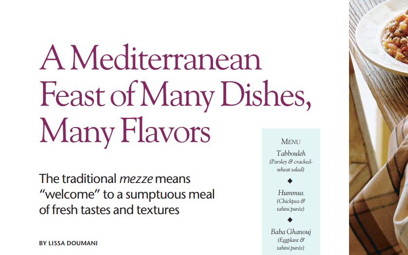 A Mediterranean Feast of Many Dishes, Many Flavors