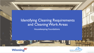 Identifying Cleaning Requirements and Cleaning Work Areas