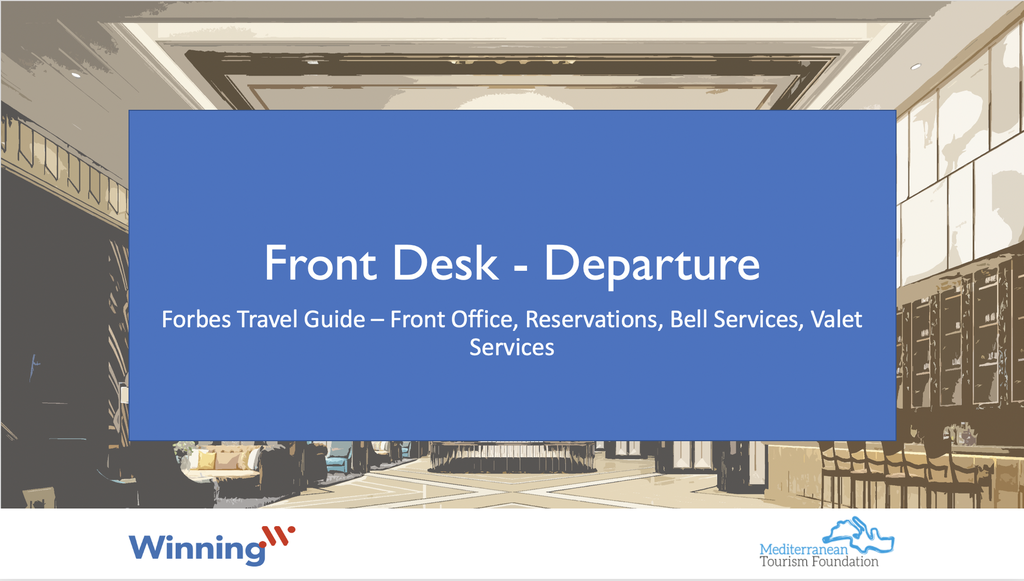 Front Desk – Departure | Winning