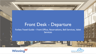 Front Desk – Departure