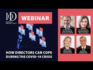 How Directors can cope during COVID-19 - IoD webinar COVID-19