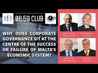 IoD webinar | Corporate Governance, key to success in Malta's economic system?